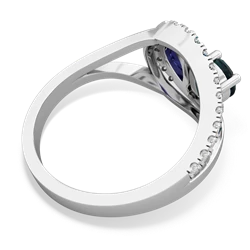 Alexandrite Nestled Heart Keepsake 14K White Gold ring R5650