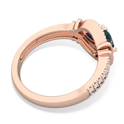 Alexandrite Art-Deco Keepsake 14K Rose Gold ring R5630