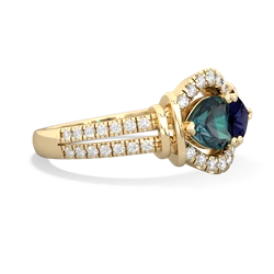 Alexandrite Art-Deco Keepsake 14K Yellow Gold ring R5630