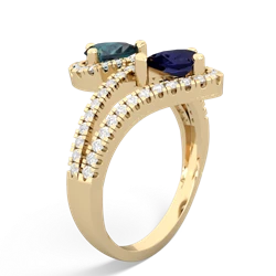 Alexandrite Diamond Dazzler 14K Yellow Gold ring R3000