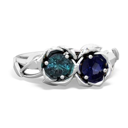 Alexandrite Rose Garden 14K White Gold ring R5510