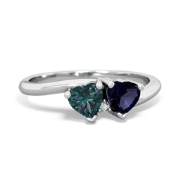 Alexandrite Sweethearts 14K White Gold ring R5260