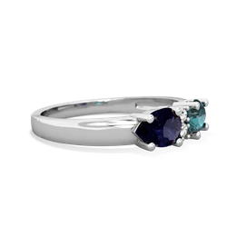 Alexandrite Pear Bowtie 14K White Gold ring R0865