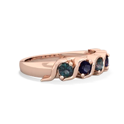 Alexandrite Anniversary Band 14K Rose Gold ring R2089