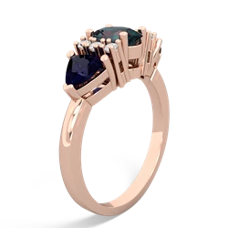 Alexandrite Antique Style Three Stone 14K Rose Gold ring R2186