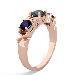 Alexandrite Hugs And Kisses 14K Rose Gold ring R5016