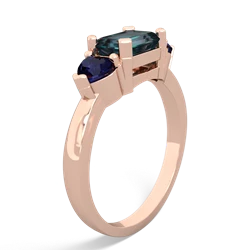 Alexandrite Three Stone 14K Rose Gold ring R5235