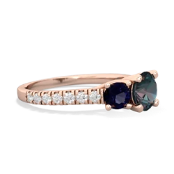 Alexandrite Pave Trellis 14K Rose Gold ring R5500