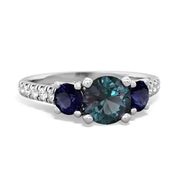 Alexandrite Pave Trellis 14K White Gold ring R5500