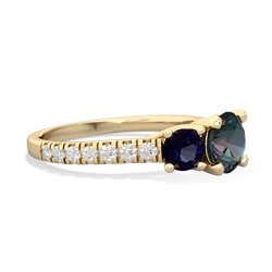 Alexandrite Pave Trellis 14K Yellow Gold ring R5500