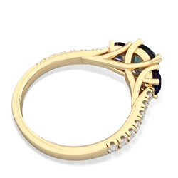 Alexandrite Pave Trellis 14K Yellow Gold ring R5500