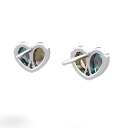 Alexandrite 'Our Heart' 14K White Gold earrings E5072