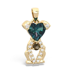 Alexandrite Puppy Love 14K Yellow Gold pendant P5800