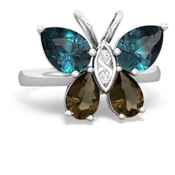 Alexandrite Butterfly 14K White Gold ring R2215