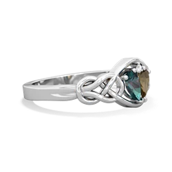 Alexandrite Celtic Love Knot 14K White Gold ring R5420