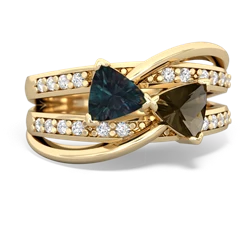 Alexandrite Bowtie 14K Yellow Gold ring R2360