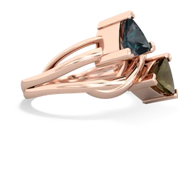 Alexandrite Split Band Swirl 14K Rose Gold ring R2341