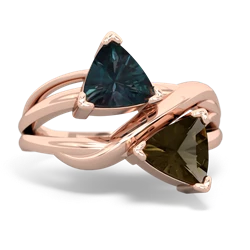 Alexandrite Split Band Swirl 14K Rose Gold ring R2341