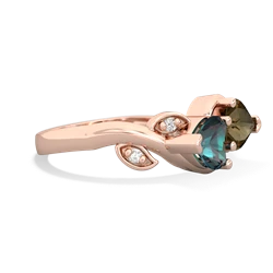 Alexandrite Floral Elegance 14K Rose Gold ring R5790