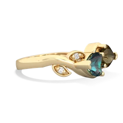 Alexandrite Floral Elegance 14K Yellow Gold ring R5790