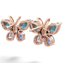 Alexandrite Butterfly 14K Rose Gold earrings E2215