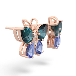 Alexandrite Butterfly 14K Rose Gold earrings E2215