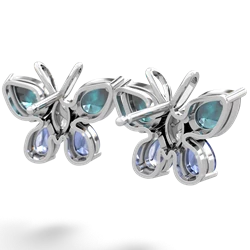 Alexandrite Butterfly 14K White Gold earrings E2215