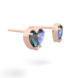 Alexandrite 'Our Heart' 14K Rose Gold earrings E5072