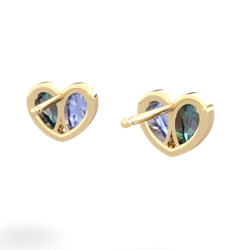 Alexandrite 'Our Heart' 14K Yellow Gold earrings E5072