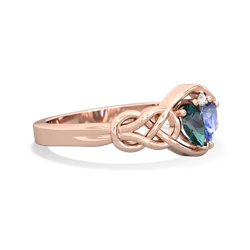 Alexandrite Celtic Love Knot 14K Rose Gold ring R5420