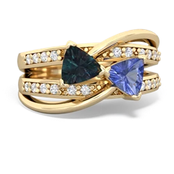 Alexandrite Bowtie 14K Yellow Gold ring R2360