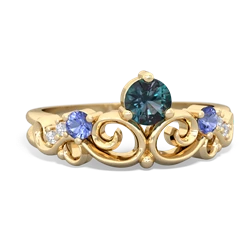 Alexandrite Crown Keepsake 14K Yellow Gold ring R5740