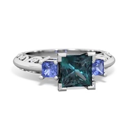 Alexandrite Eternal Embrace Engagement 14K White Gold ring C2001