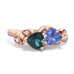 Alexandrite Floral Elegance 14K Rose Gold ring R5790