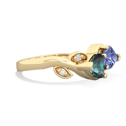 Alexandrite Floral Elegance 14K Yellow Gold ring R5790