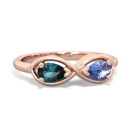 Alexandrite Infinity 14K Rose Gold ring R5050