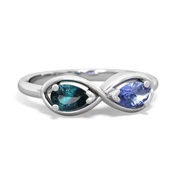 Alexandrite Infinity 14K White Gold ring R5050