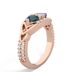 Alexandrite Sparkling Celtic Knot 14K Rose Gold ring R2645