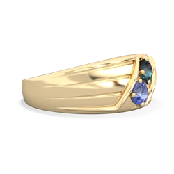 Alexandrite Men's Streamline 14K Yellow Gold ring R0460