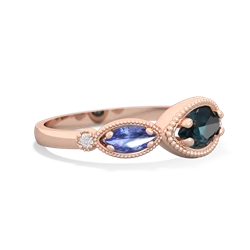 Alexandrite Milgrain Marquise 14K Rose Gold ring R5700