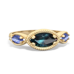 Alexandrite Milgrain Marquise 14K Yellow Gold ring R5700