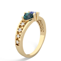 Alexandrite Heart To Heart 14K Yellow Gold ring R3342