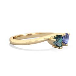 Alexandrite Sweethearts 14K Yellow Gold ring R5260