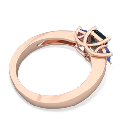 Alexandrite Three Stone Trellis 14K Rose Gold ring R4015