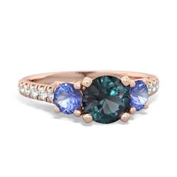 Alexandrite Pave Trellis 14K Rose Gold ring R5500