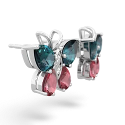 Alexandrite Butterfly 14K White Gold earrings E2215