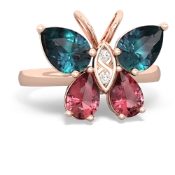 Alexandrite Butterfly 14K Rose Gold ring R2215