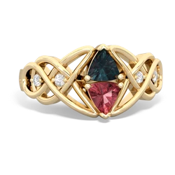 Alexandrite Keepsake Celtic Knot 14K Yellow Gold ring R5300