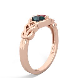 Alexandrite Celtic Love Knot 14K Rose Gold ring R5420