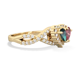 Alexandrite Diamond Twist 'One Heart' 14K Yellow Gold ring R2640HRT